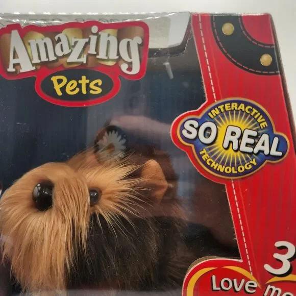 Playmates Amazing Pets Cold Nose Puppy Yorkshire Terrier Open Box Barks Wag Tail - Picture 4 of 16